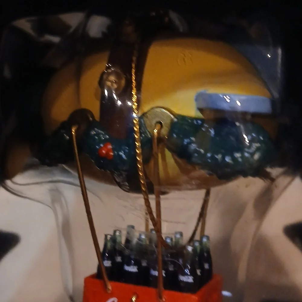 Coca Cola North Pole Express Santa Blimp Balloon Christmas Ornament 1992. NWB